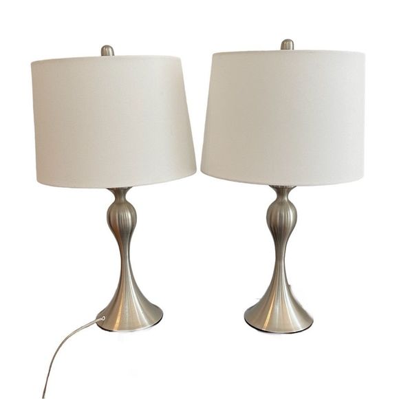 Silver Lamp Only No Shade/No Lightbulb - Picture 1 of 11